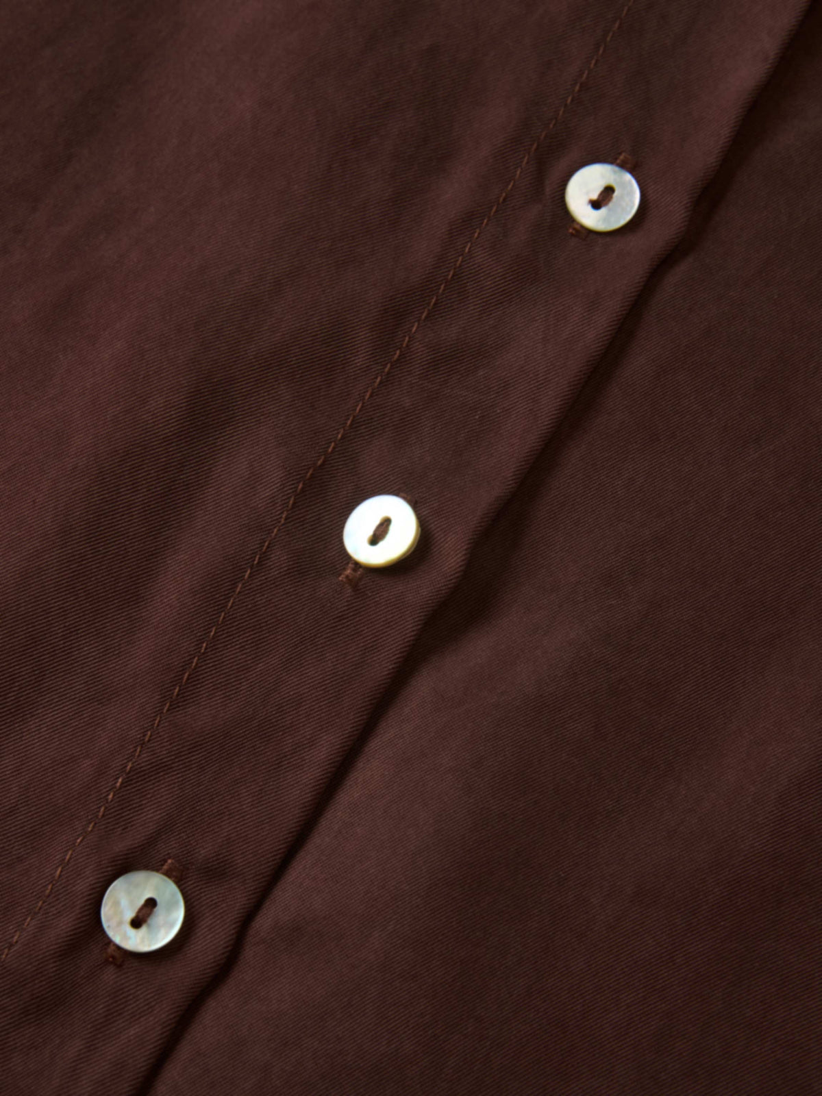 Cupro Button Down Blouse - Brown