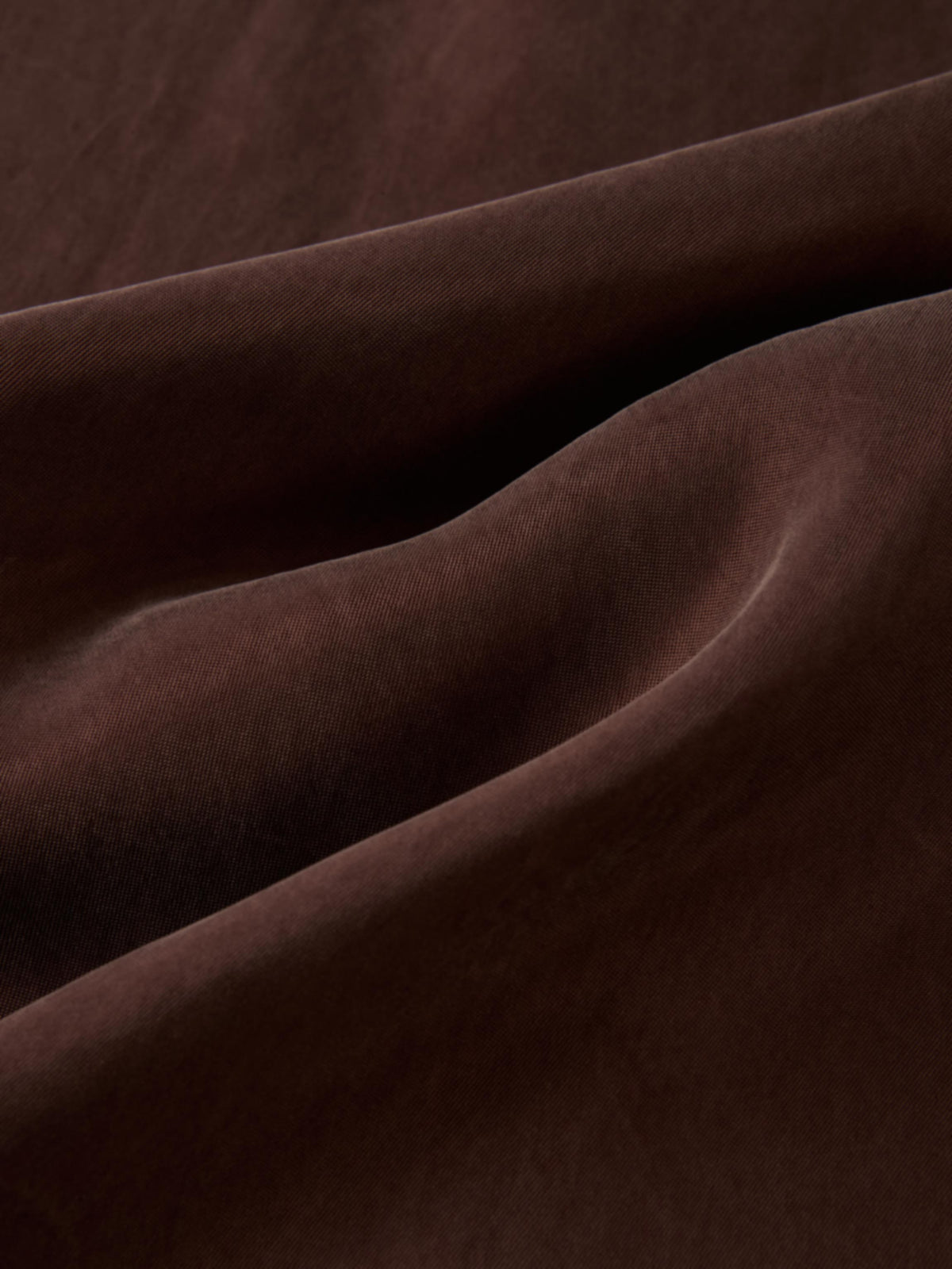 Cupro Button Down Blouse - Brown