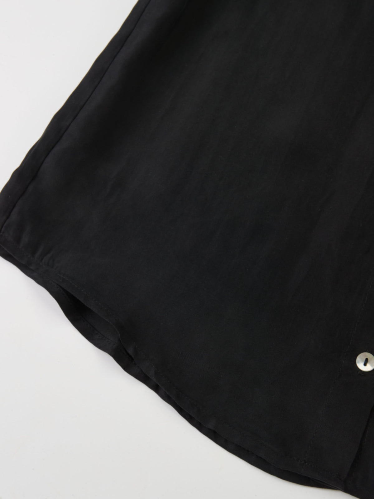 Cupro Button Down Blouse - Black