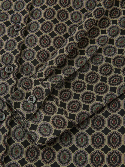 Button Down Bow Blouse - Geo Sparkle