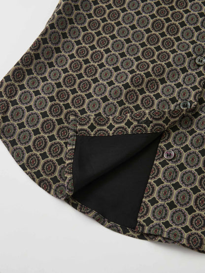 Button Down Bow Blouse - Geo Sparkle