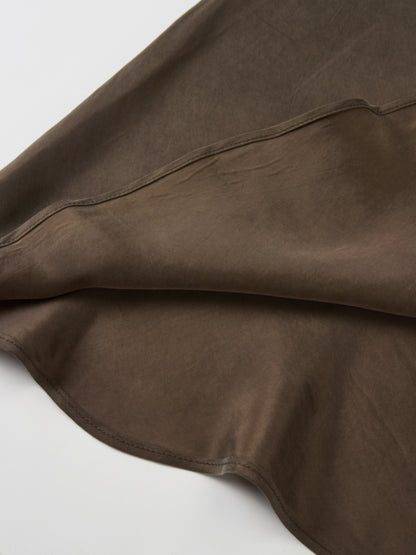Cupro Slip Skirt - Warm Taupe 26"