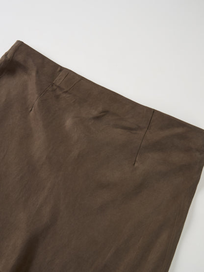 Cupro Slip Skirt - Warm Taupe 26"