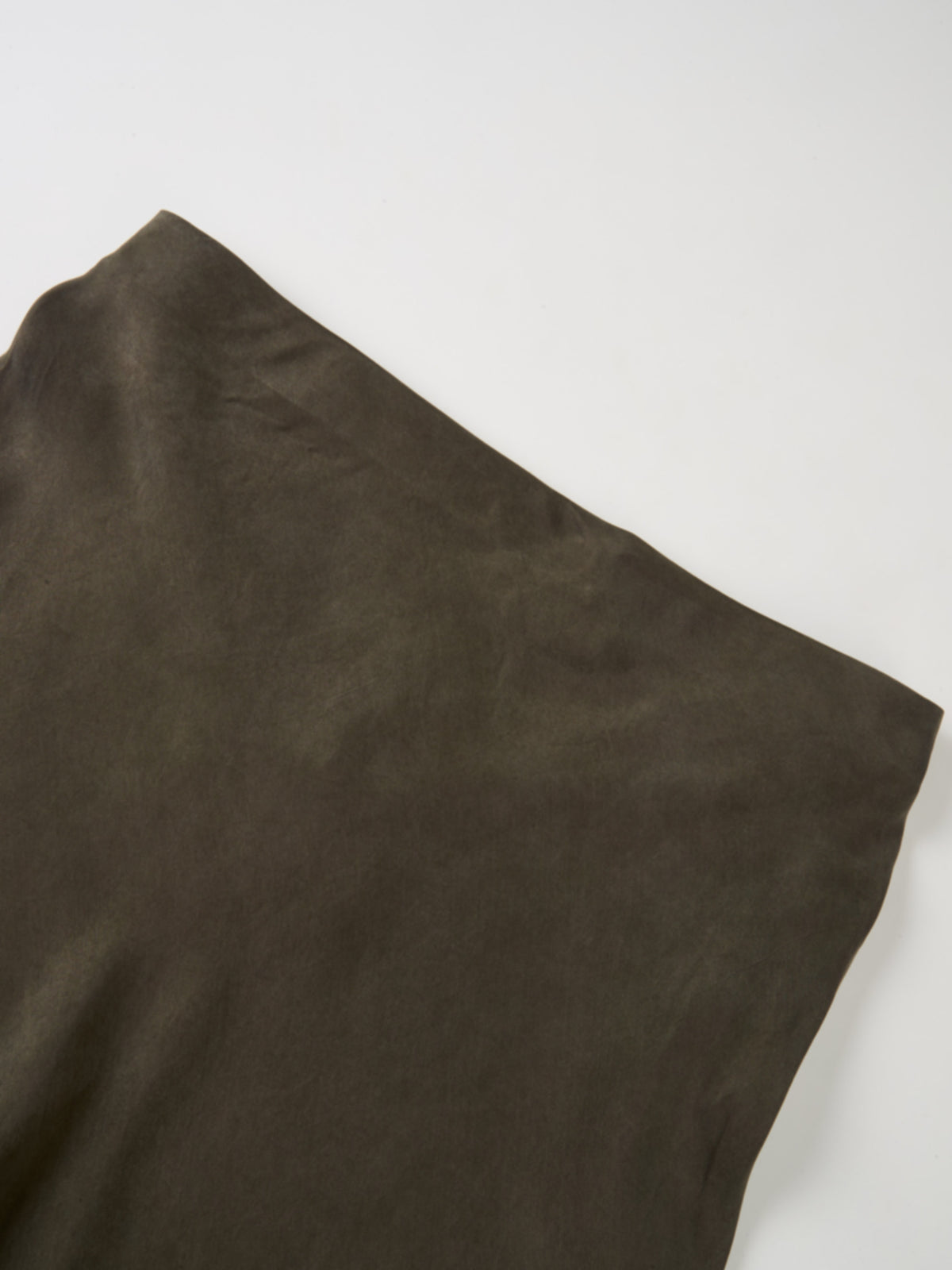Cupro Slip Skirt - Olive 26"