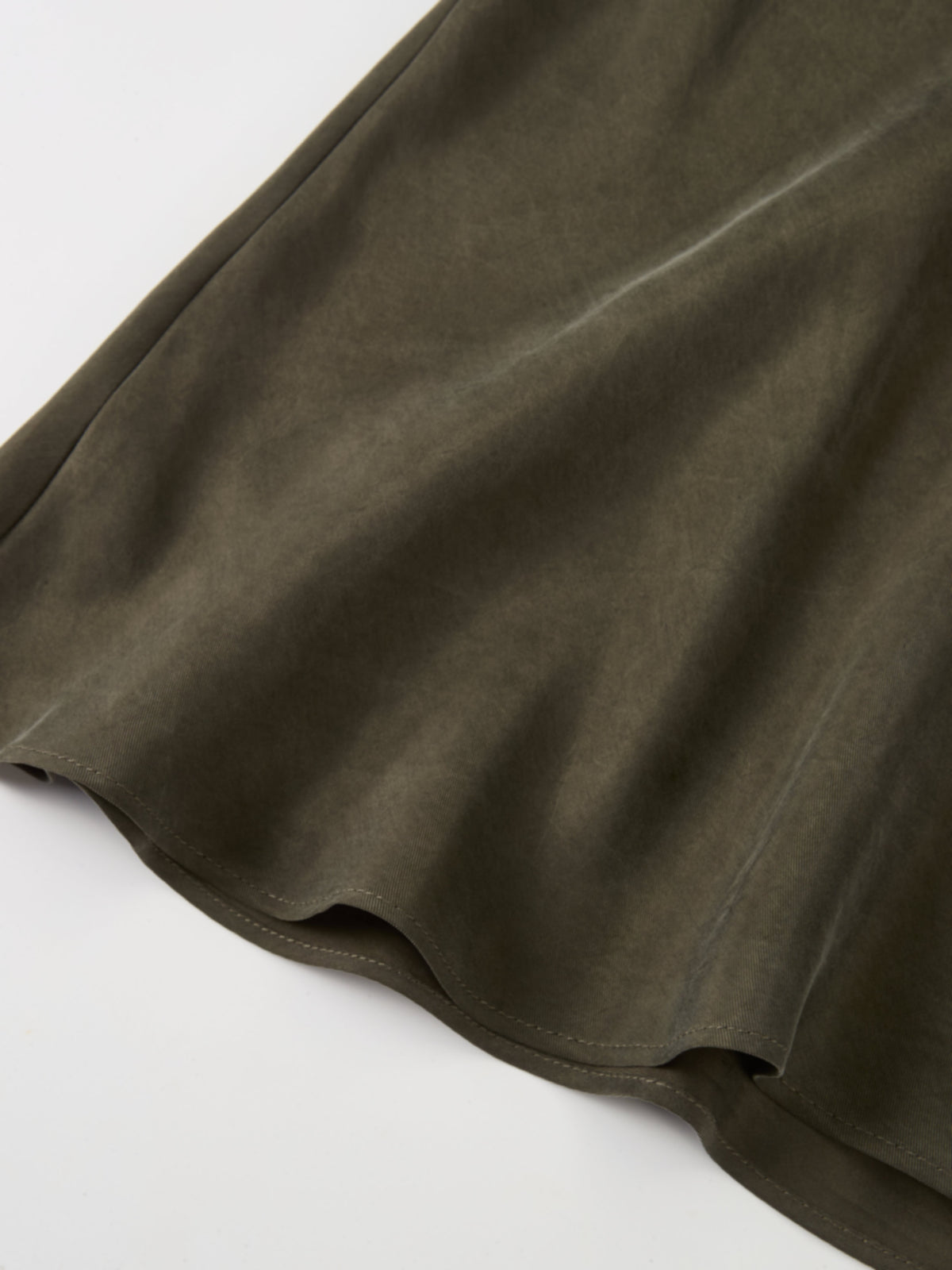 Cupro Slip Skirt - Olive 26"