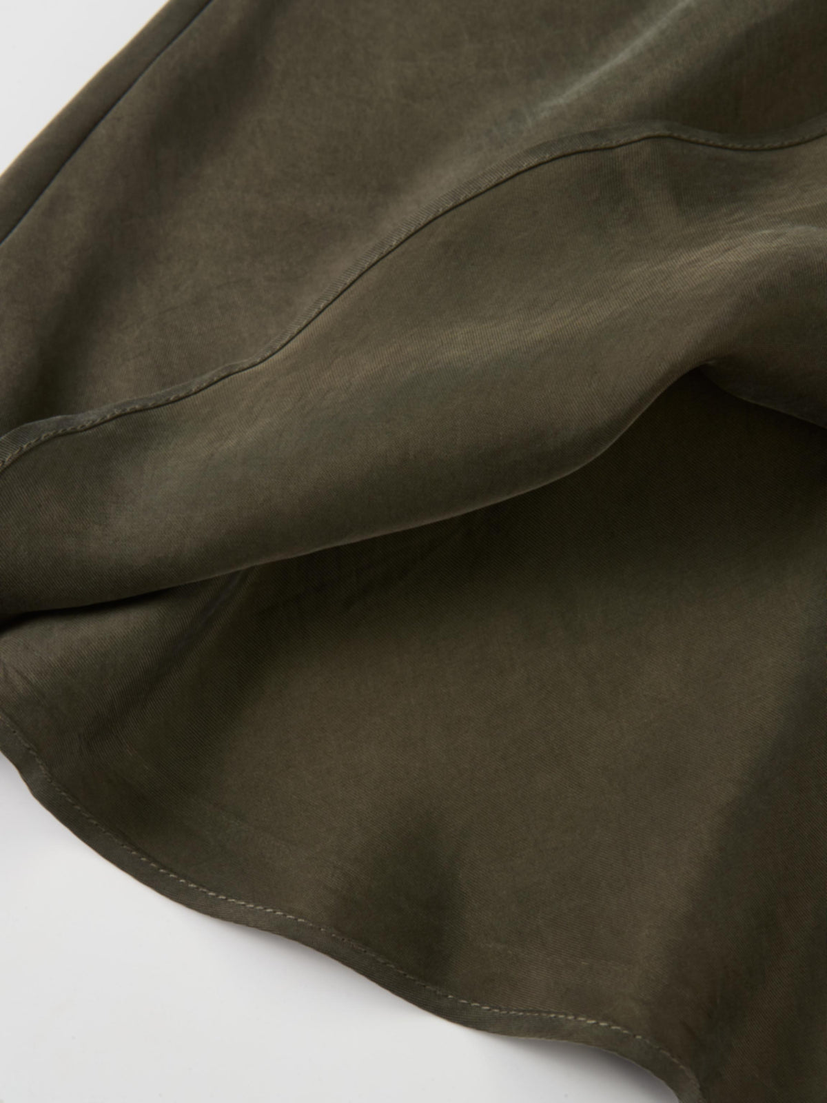 Cupro Slip Skirt - Olive 26"