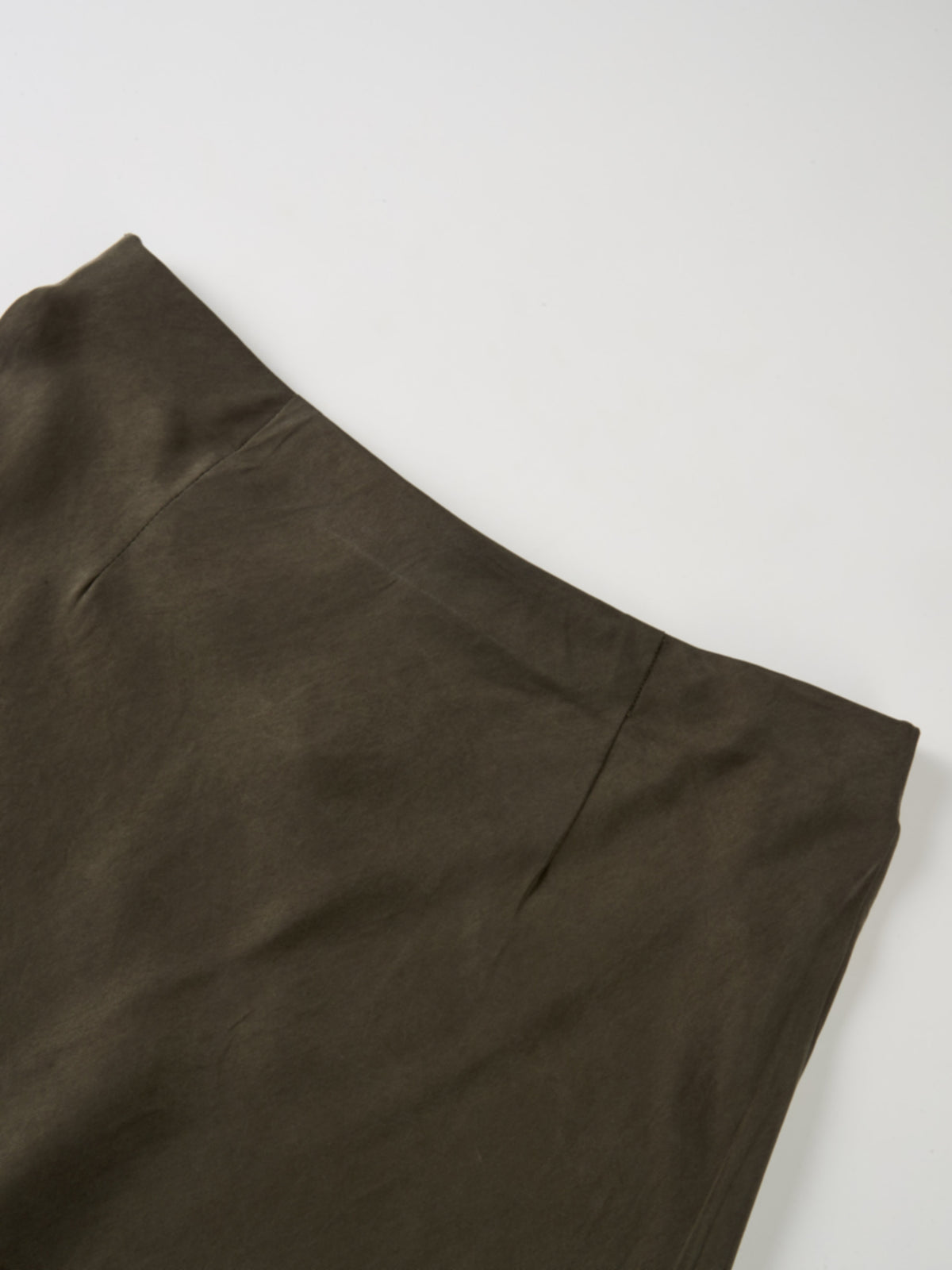 Cupro Slip Skirt - Olive 26"