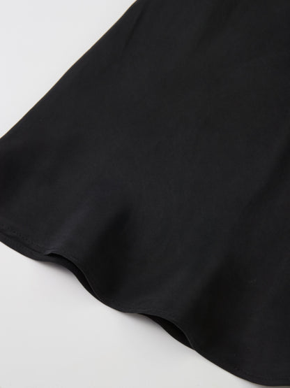 Cupro Slip Skirt - Black 26"
