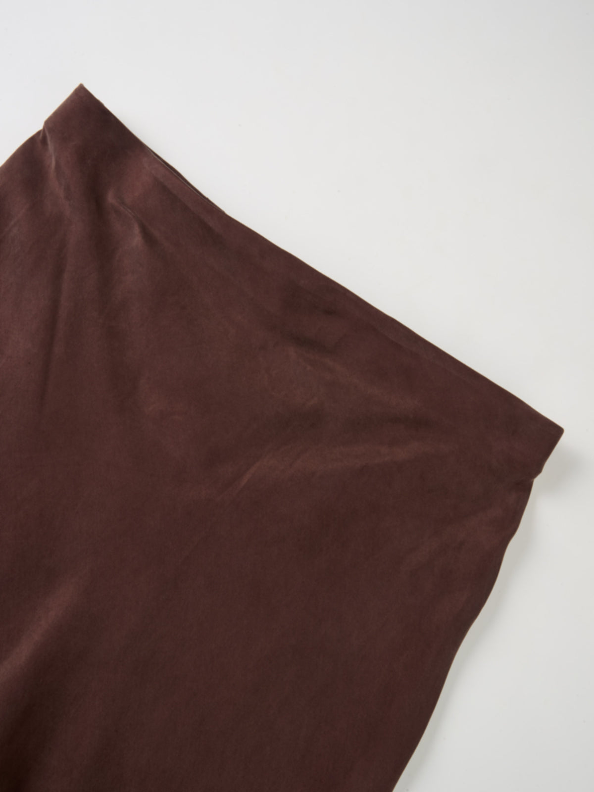 Cupro Slip Skirt - Brown 26"