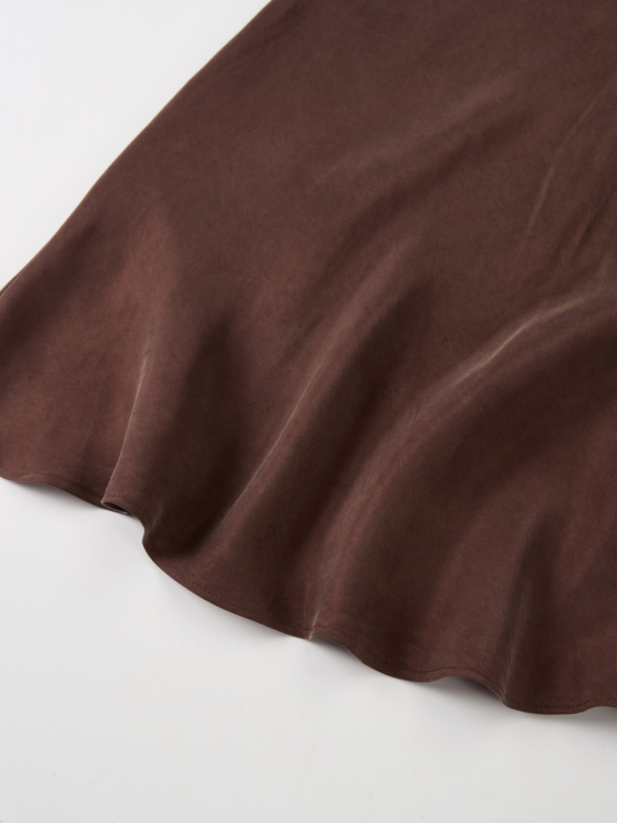 Cupro Slip Skirt - Brown 26"