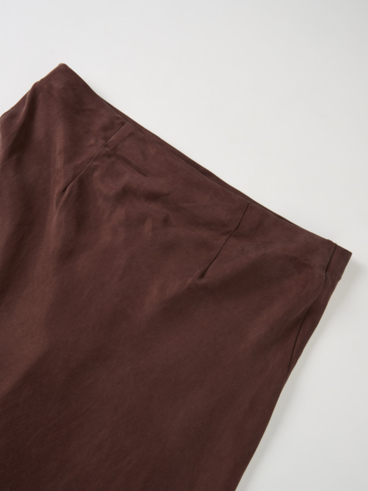 Cupro Slip Skirt - Brown 26"