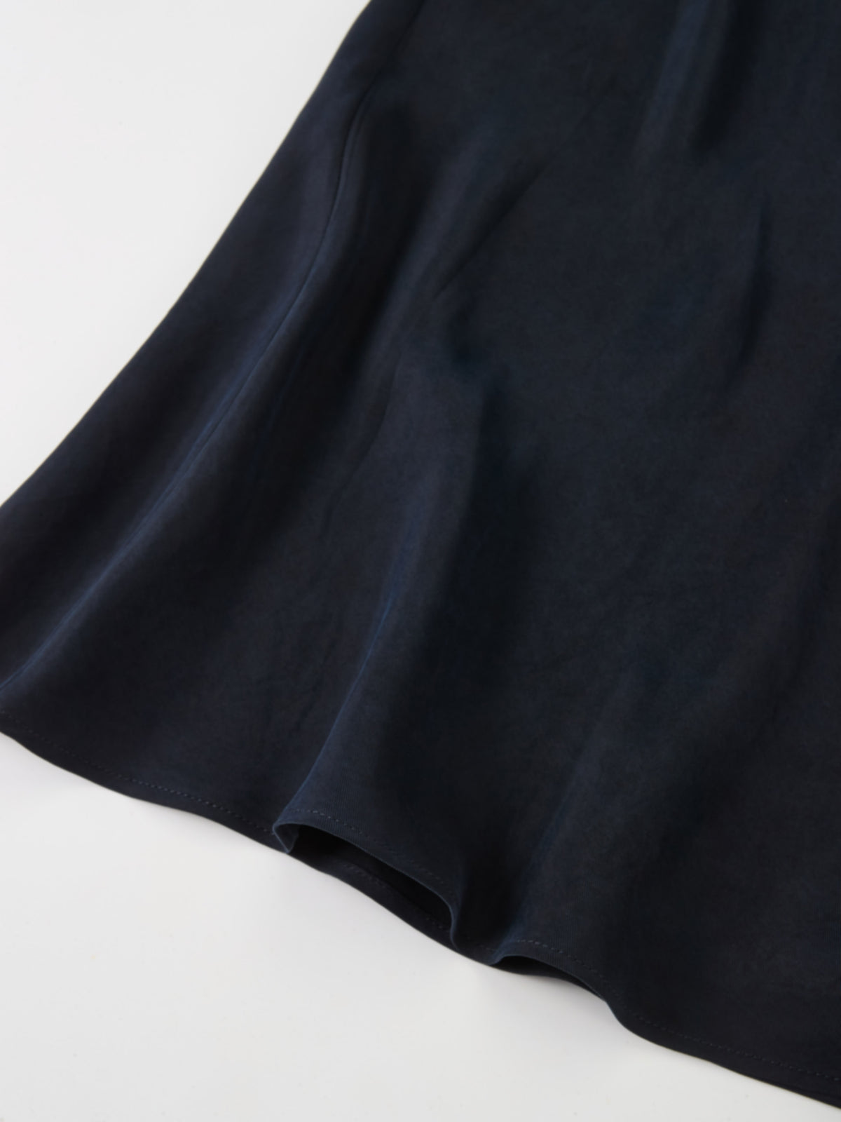 Cupro Slip Skirt - Navy 26"