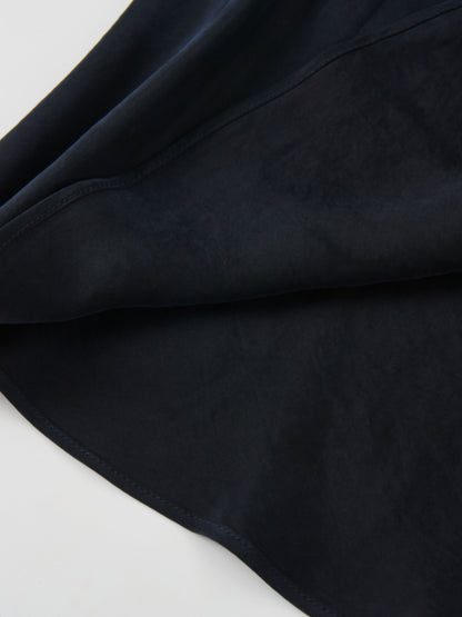 Cupro Slip Skirt - Navy 26"