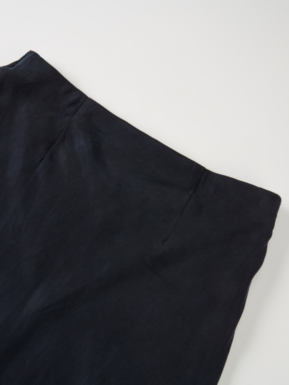 Cupro Slip Skirt - Navy 26"