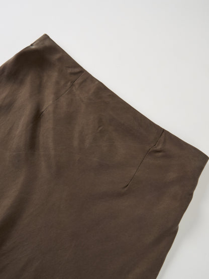 Cupro Slip Skirt - Warm Taupe 37"