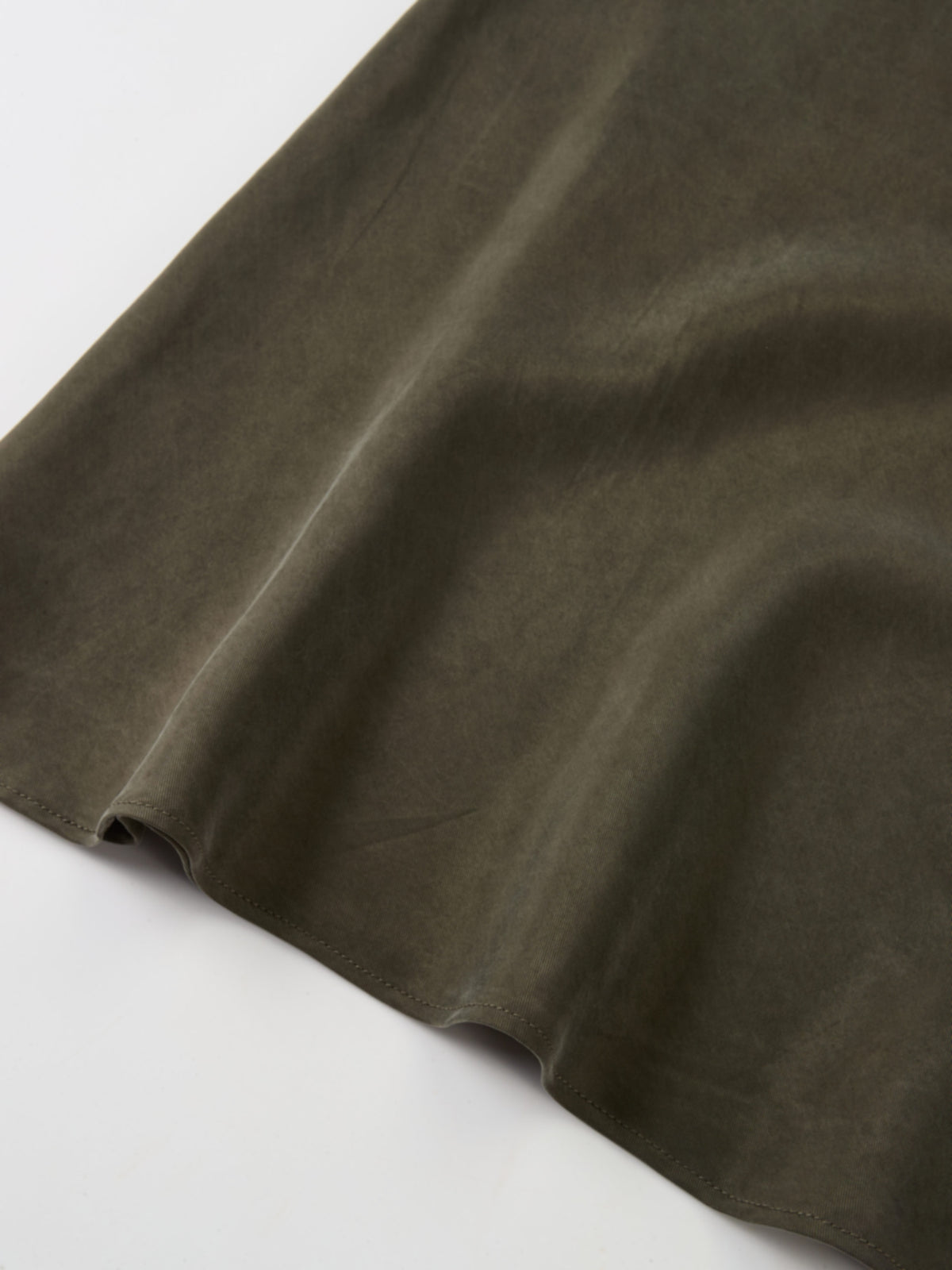 Cupro Slip Skirt - Olive 37"
