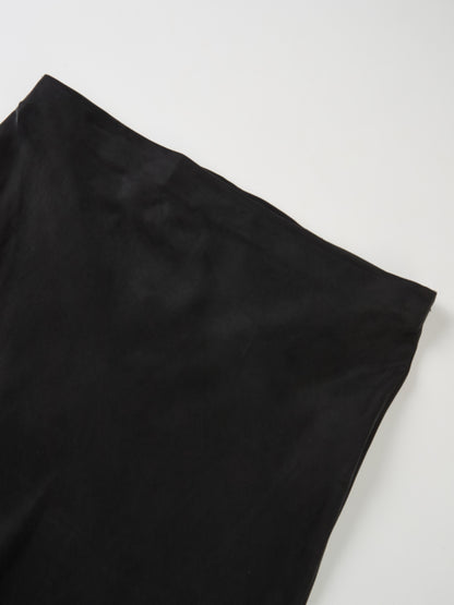 Cupro Slip Skirt - Black 37"