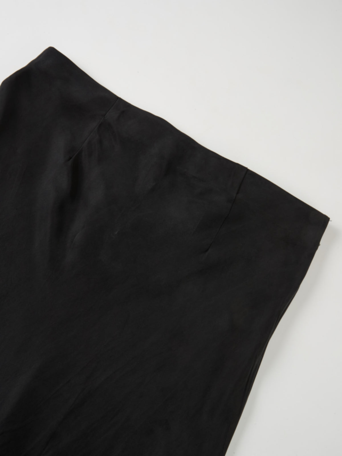 Cupro Slip Skirt - Black 37"