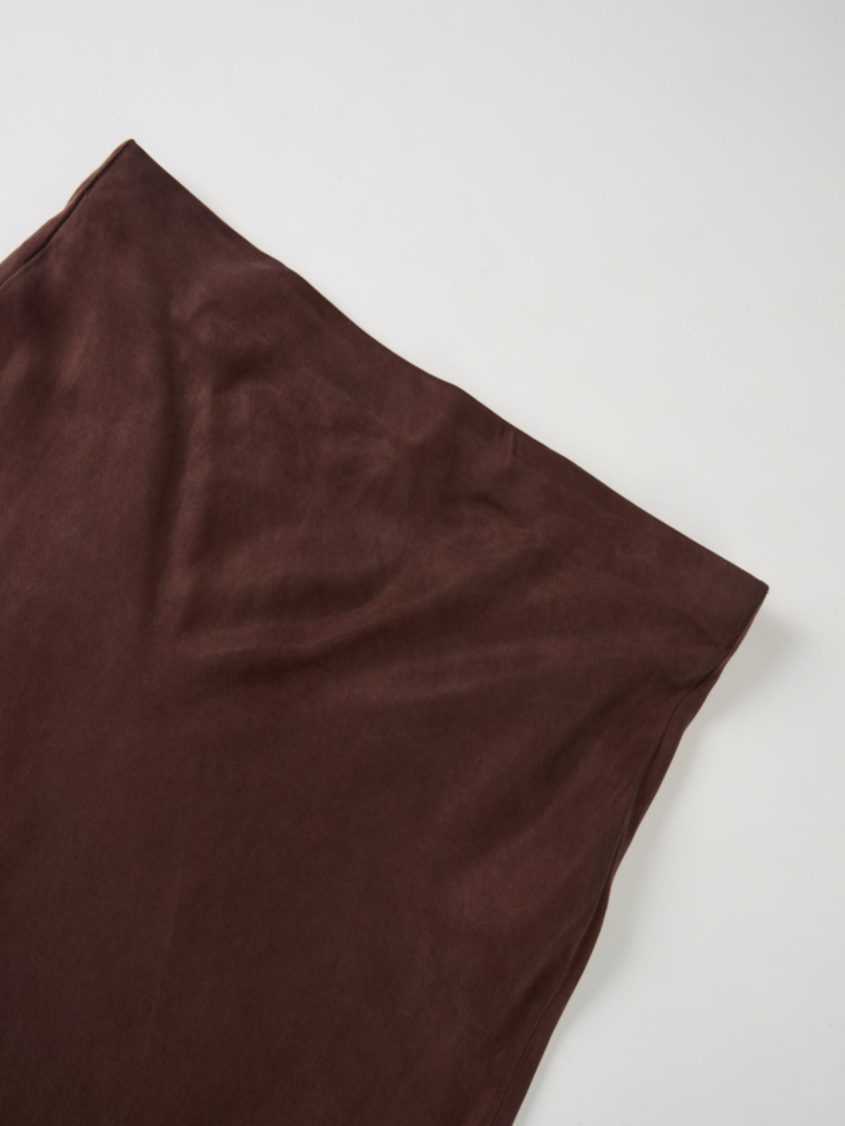 Cupro Slip Skirt - Brown 37"