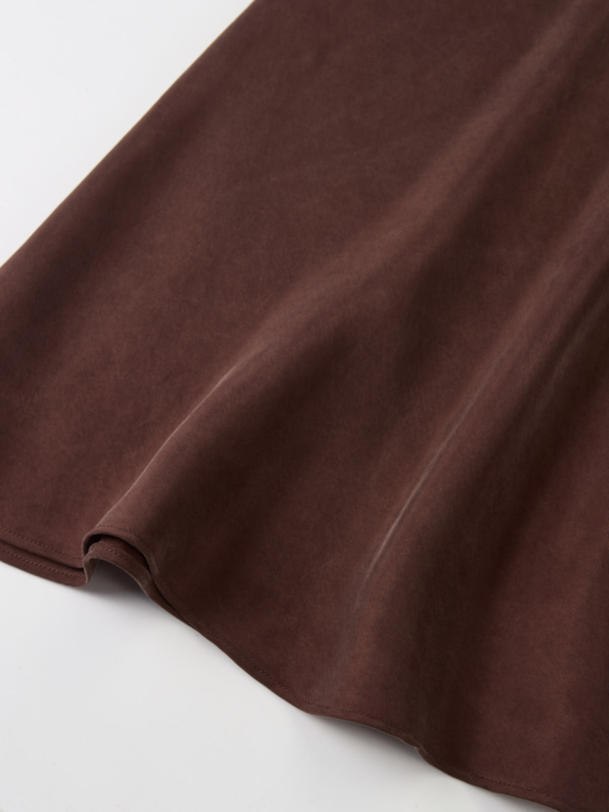 Cupro Slip Skirt - Brown 37"
