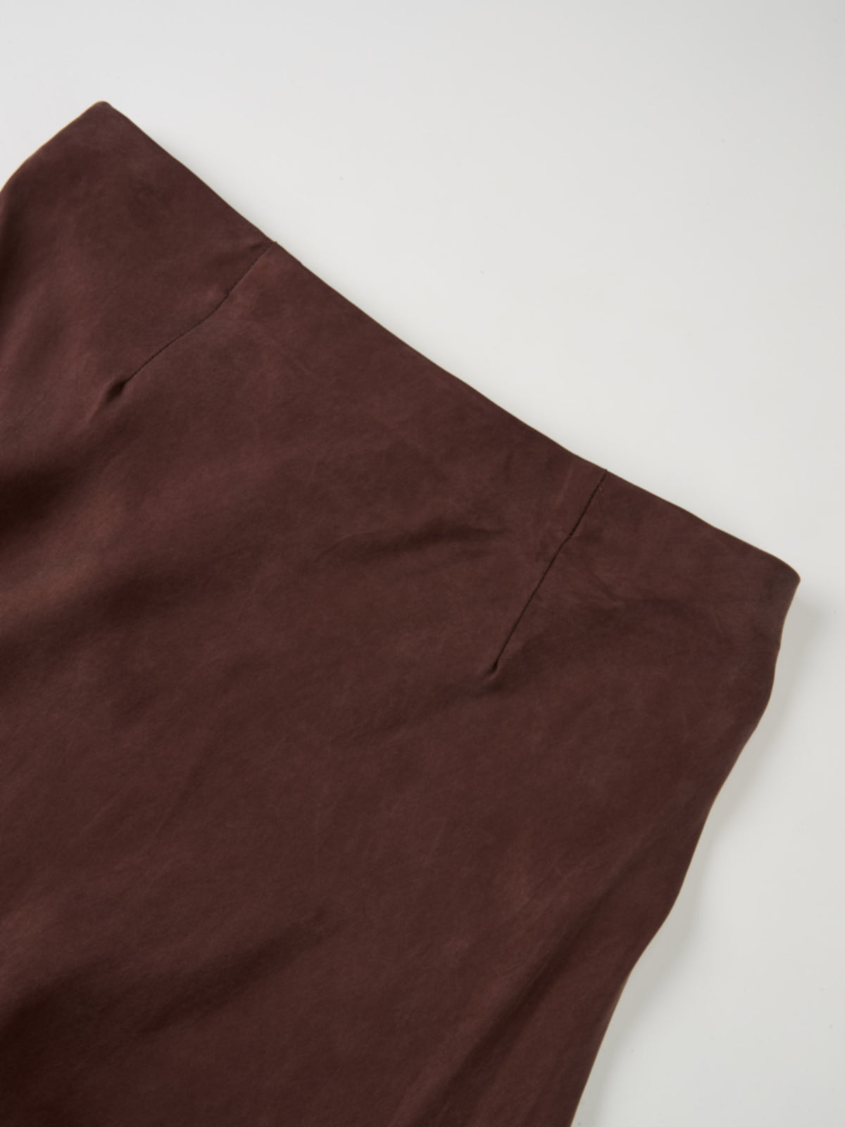 Cupro Slip Skirt - Brown 37"