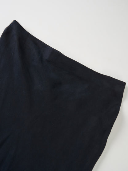 Cupro Slip Skirt - Navy 37"