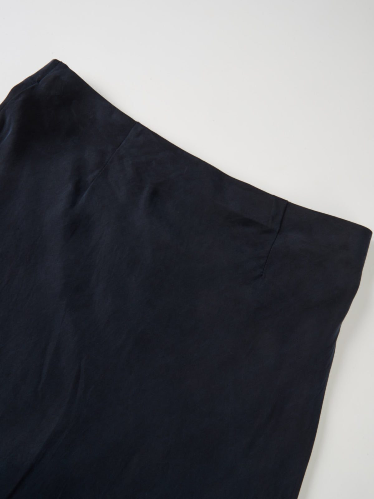 Cupro Slip Skirt - Navy 37"