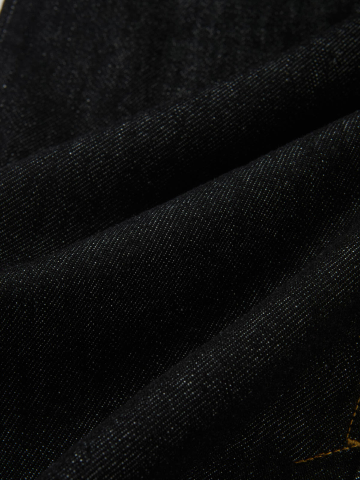 Classic Straight Denim Skirt - Black