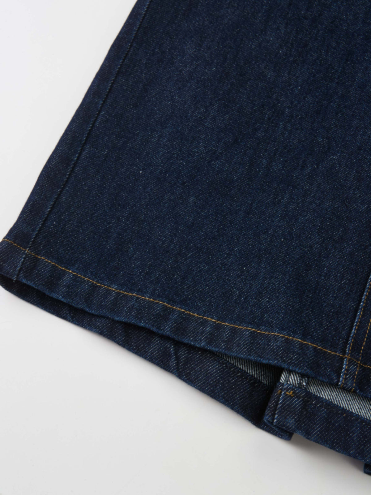 Classic Straight Denim Skirt - Dark Blue