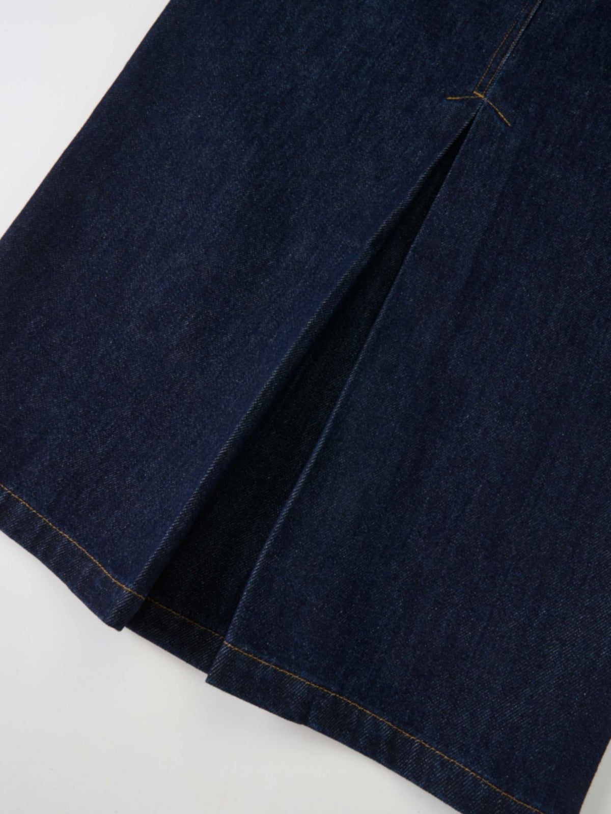 Classic Straight Denim Skirt - Dark Blue