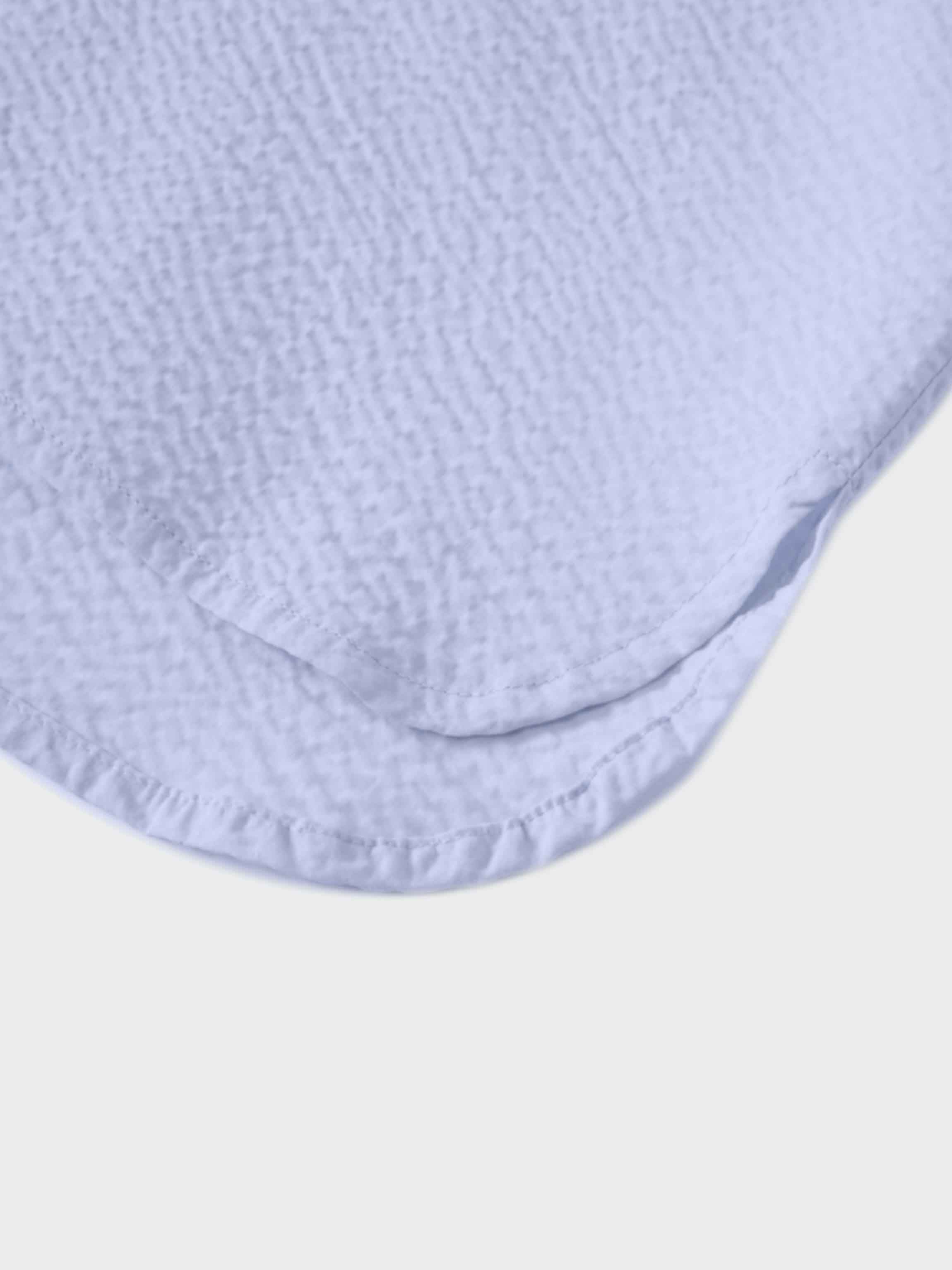 Long Button Down Shirtdress-Light Blue