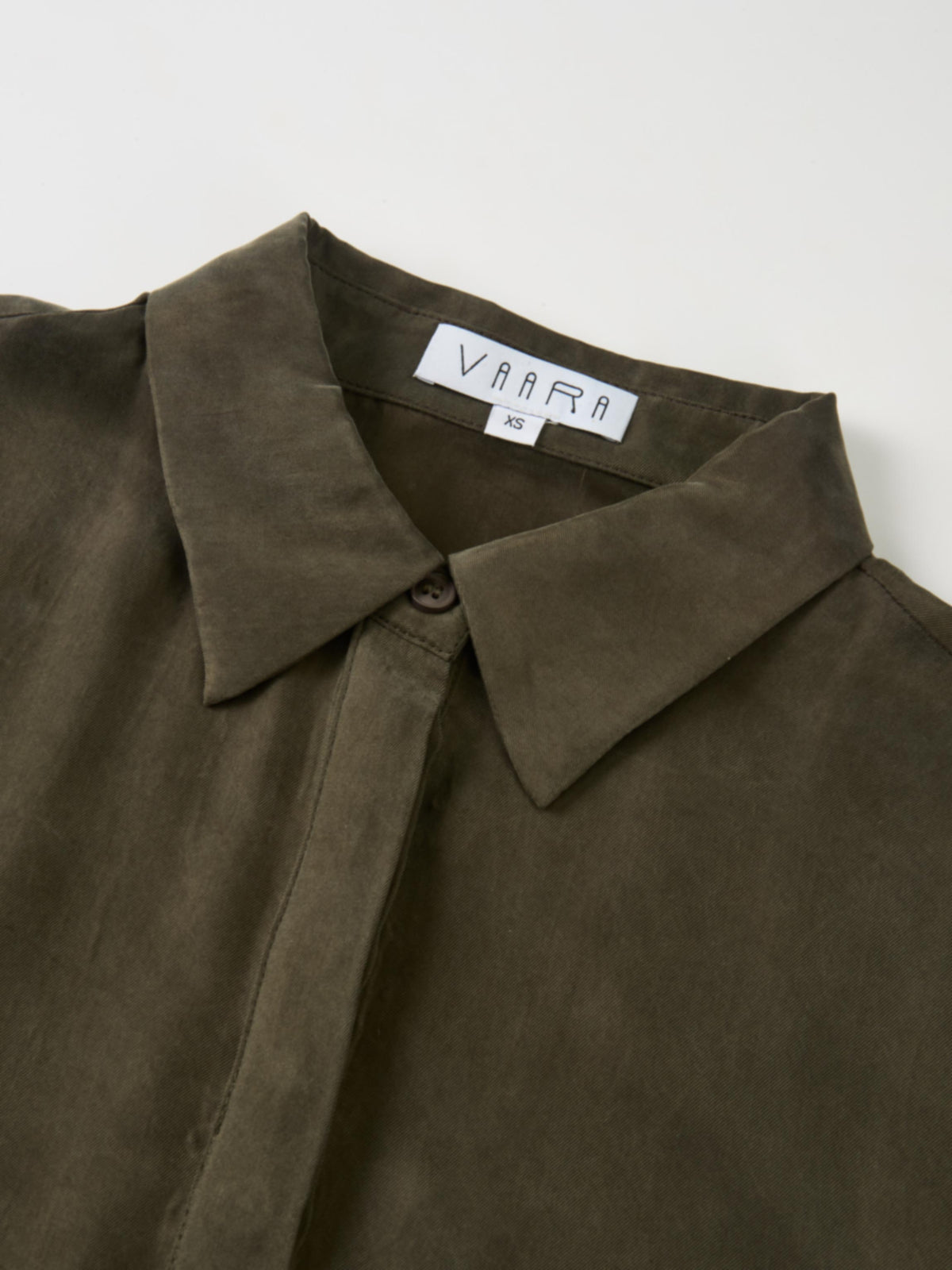 Cupro Drop Waist Maxi Dress - Olive