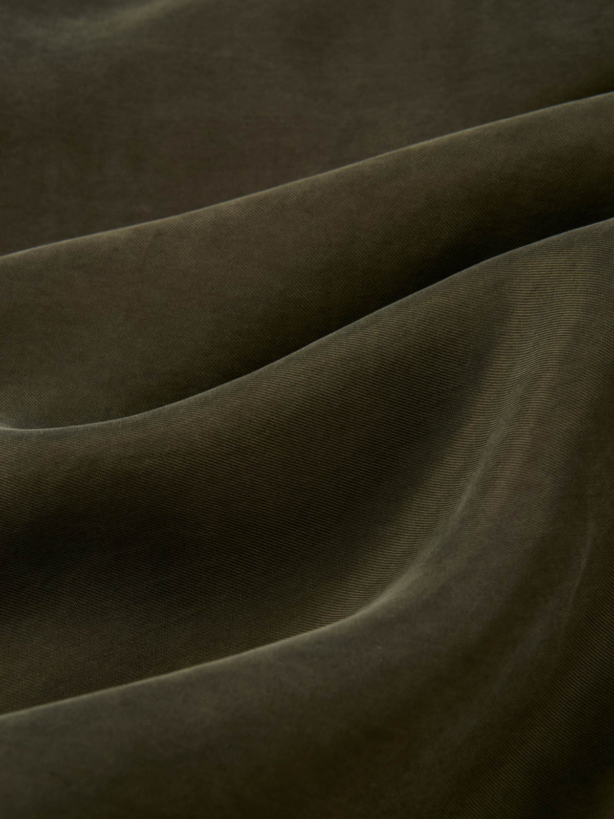 Cupro Drop Waist Maxi Dress - Olive