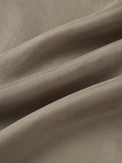 Cupro Drop Waist Maxi Dress - Warm Taupe