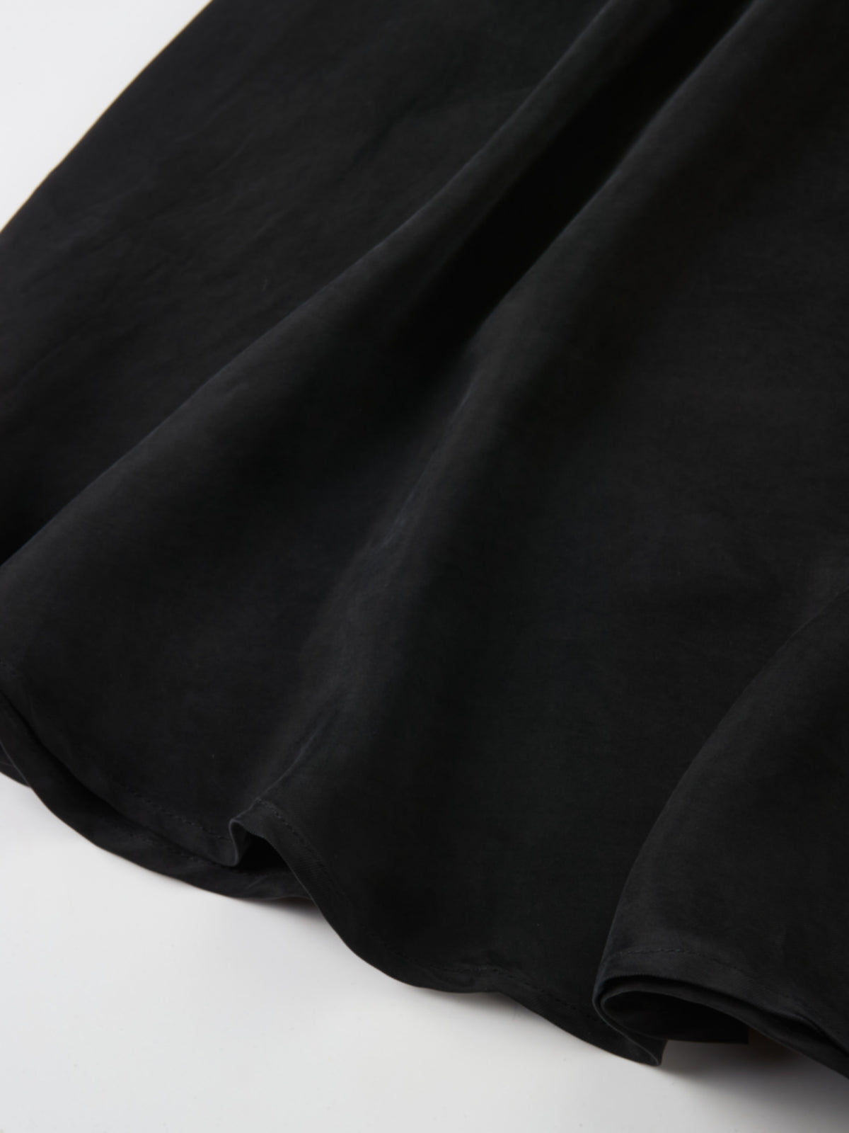 Cupro Drop Waist Maxi Dress - Black