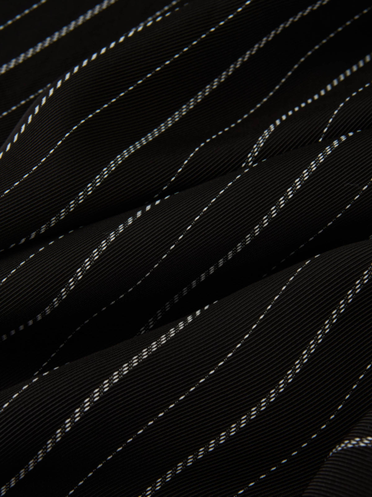 Drop Waist Maxi Dress - Black Pinstripe