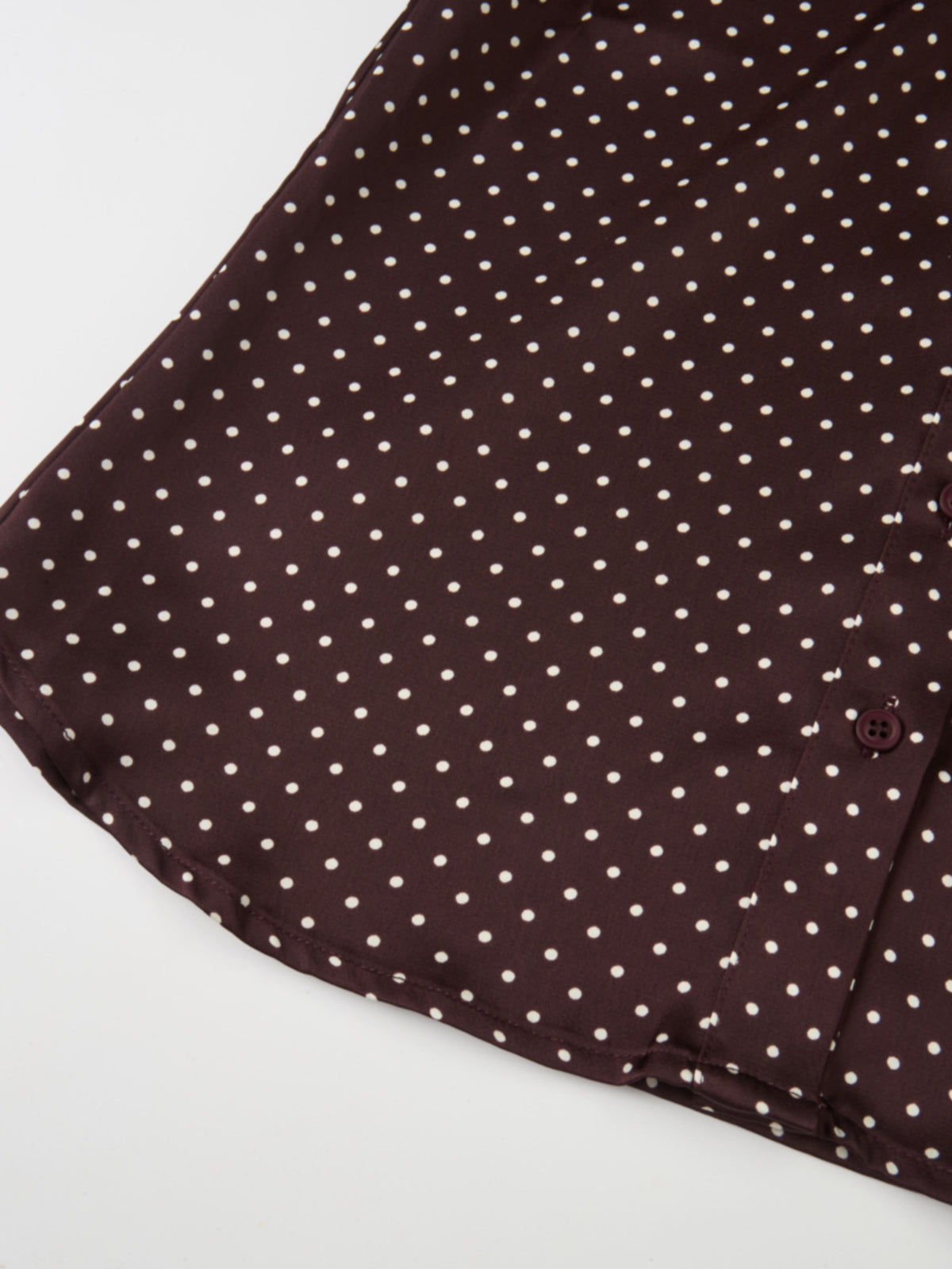 Mini Dot Blouse - Burgundy