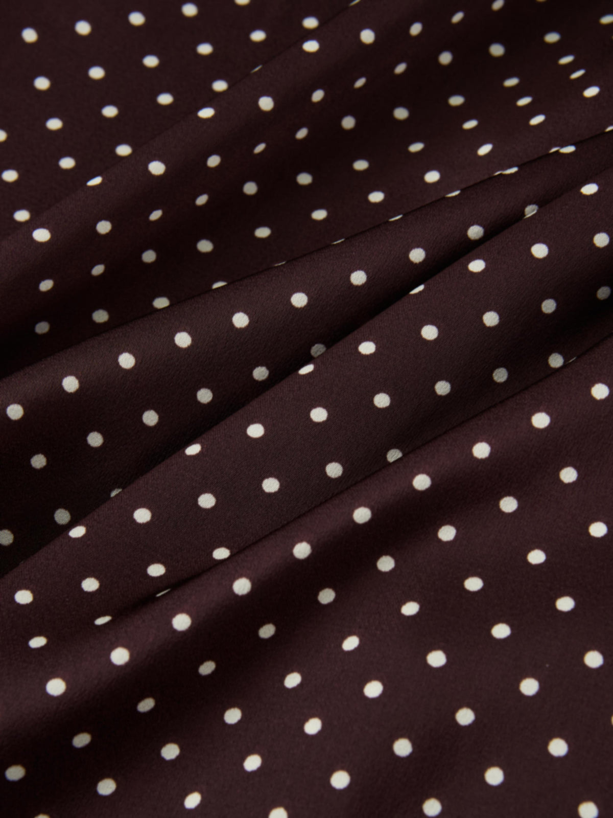 Mini Dot Blouse - Burgundy