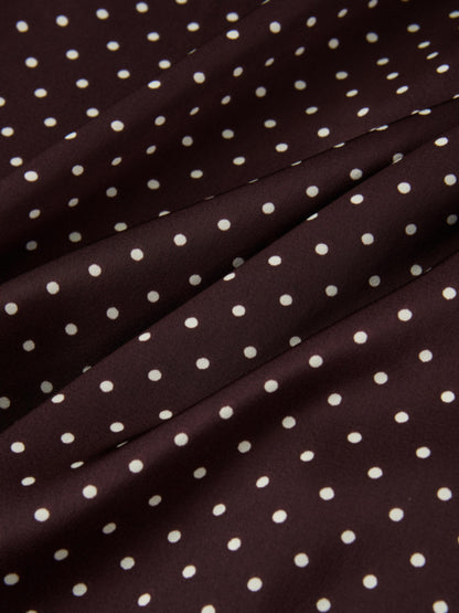 Mini Dot Blouse - Burgundy