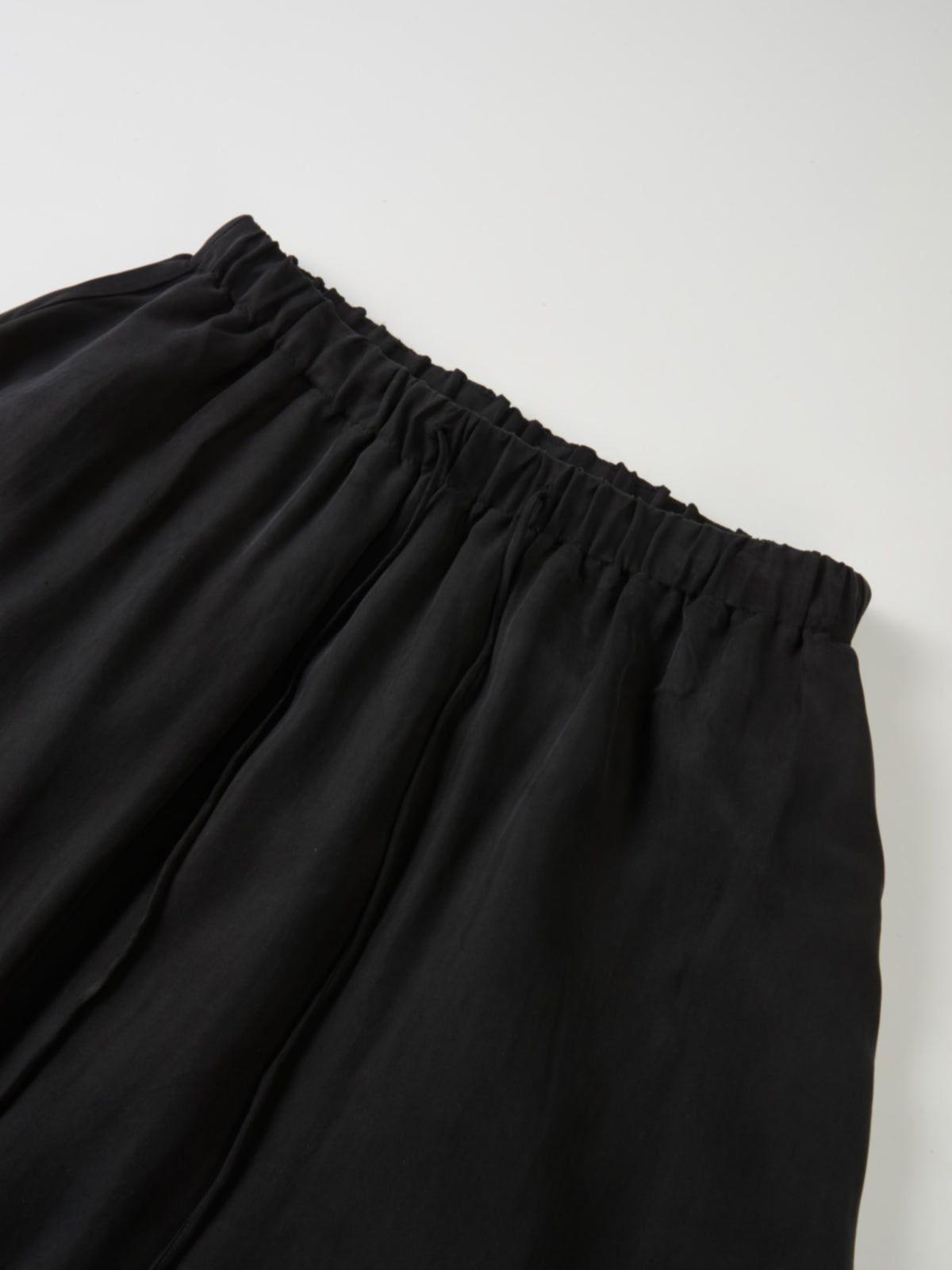 Drawstring Cupro Skirt - Black