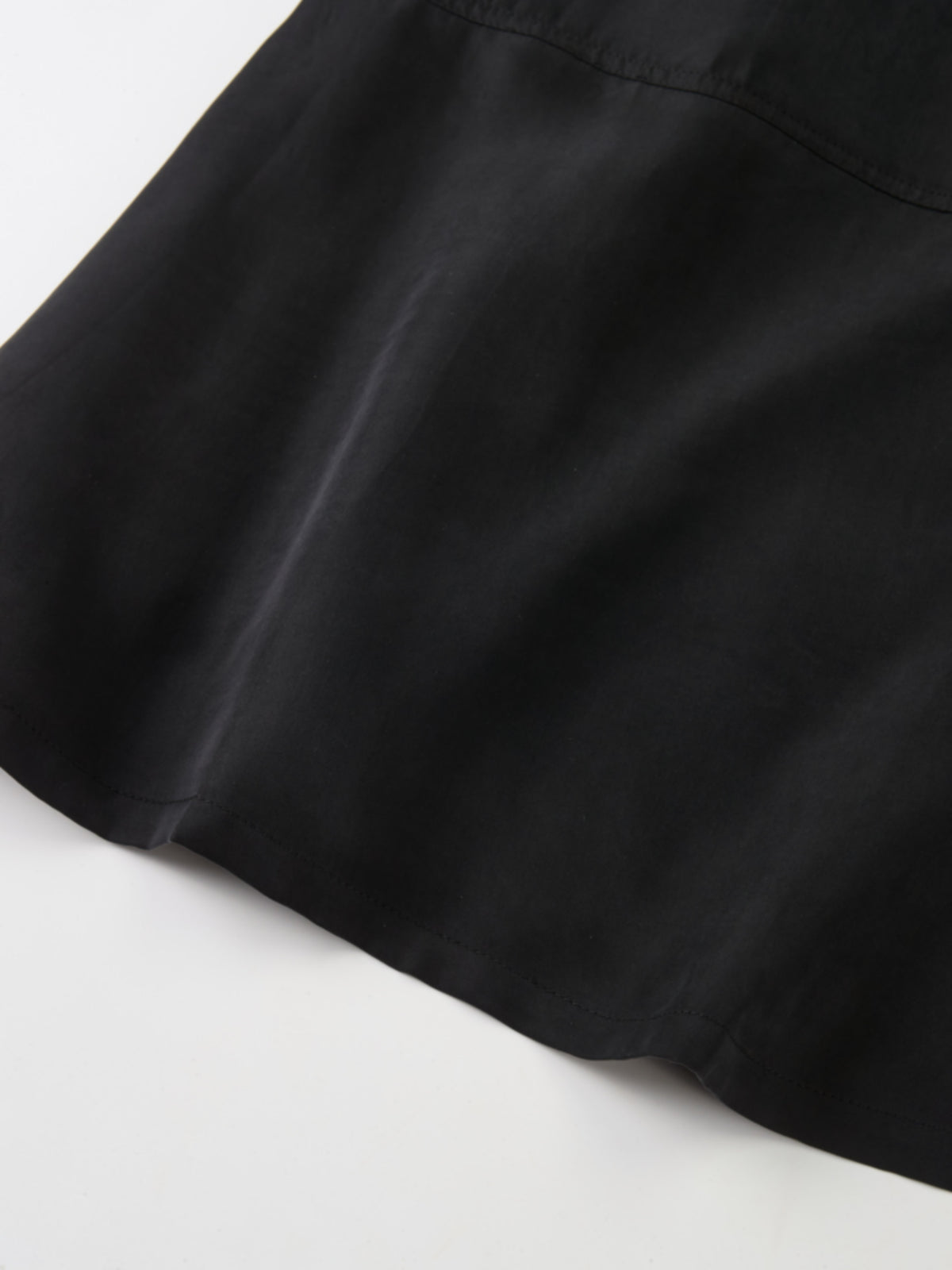 Drawstring Cupro Skirt - Black