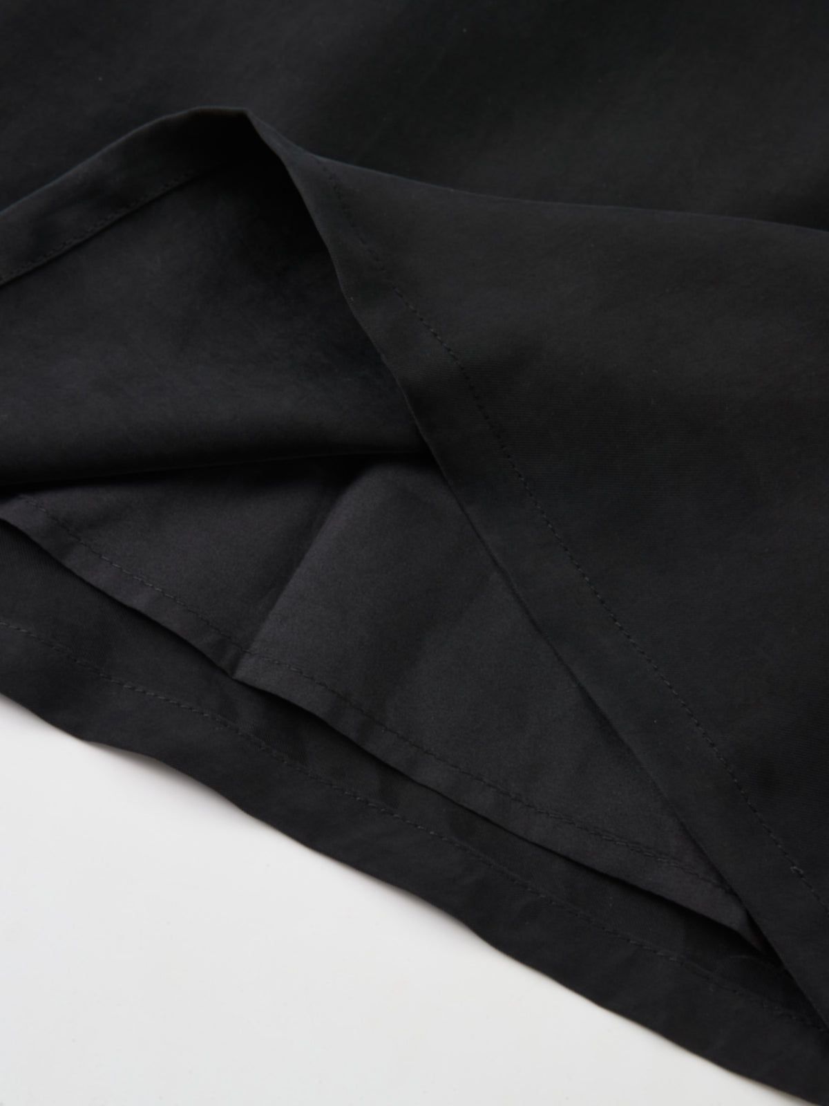 Drawstring Cupro Skirt - Black