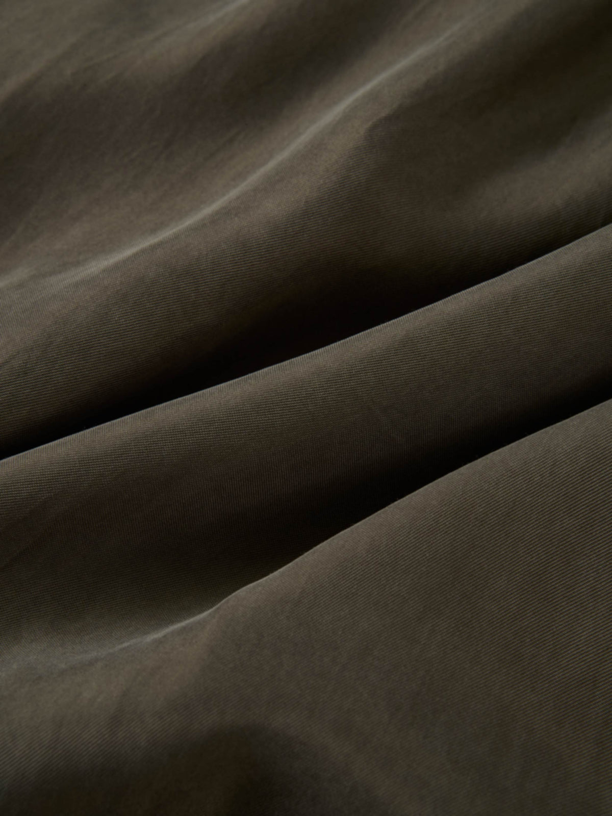 Drawstring Cupro Skirt - Dark Brown