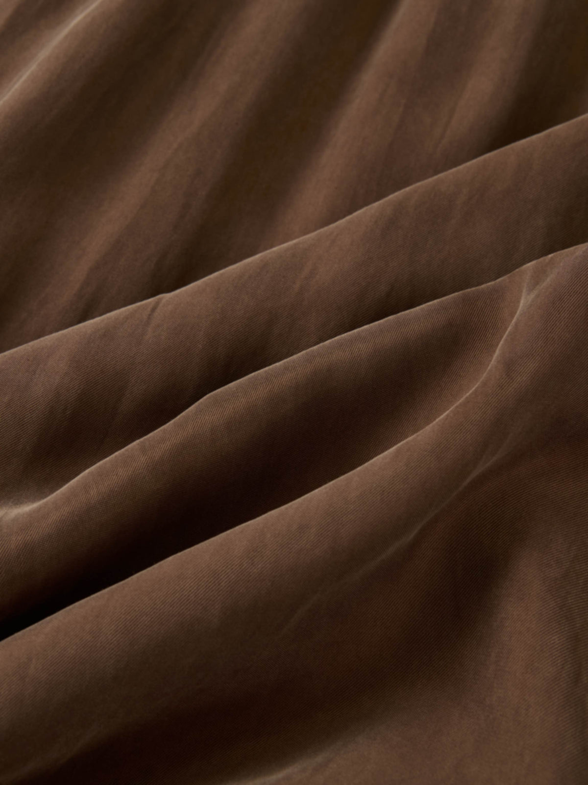 Drawstring Cupro Skirt - Light Brown