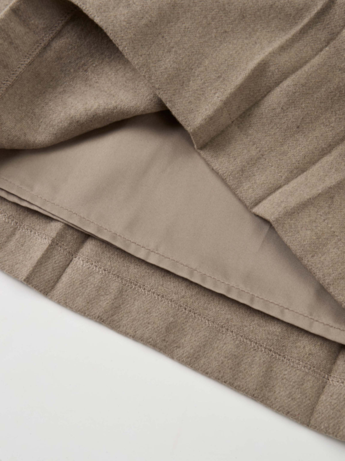 Pocket Detail Pleat Skirt - Warm Taupe
