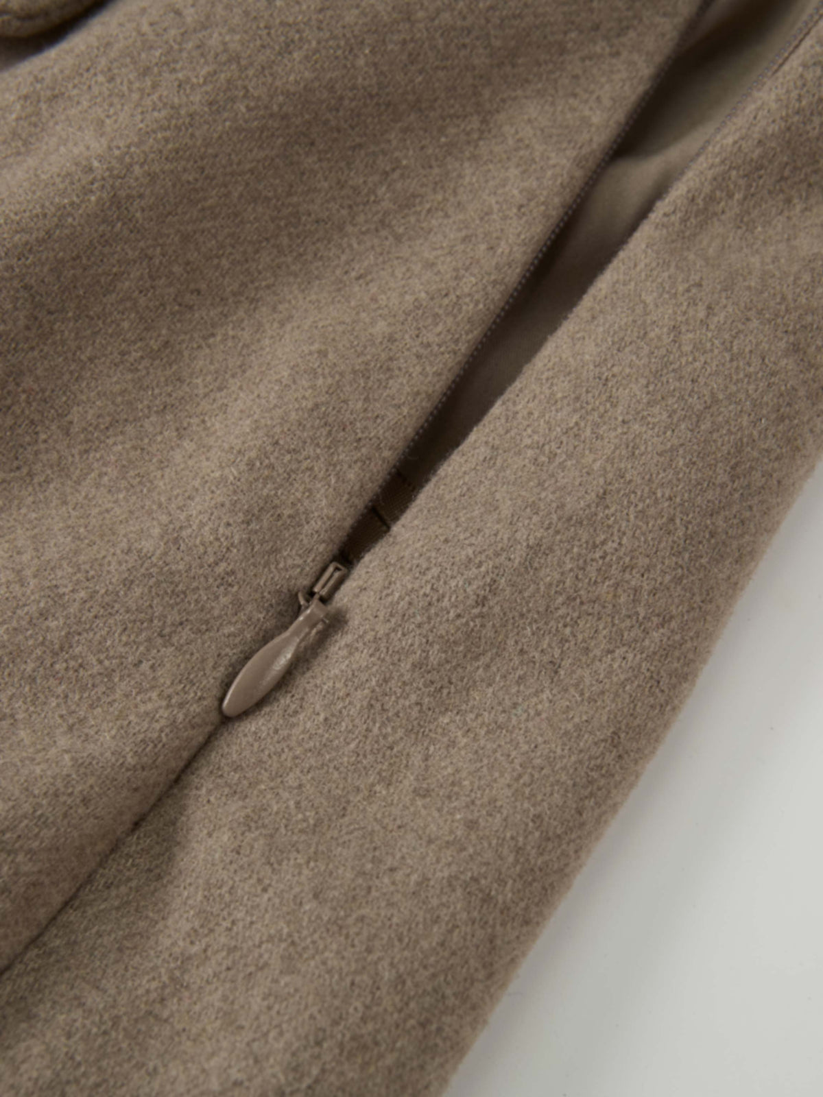 Pocket Detail Pleat Skirt - Warm Taupe