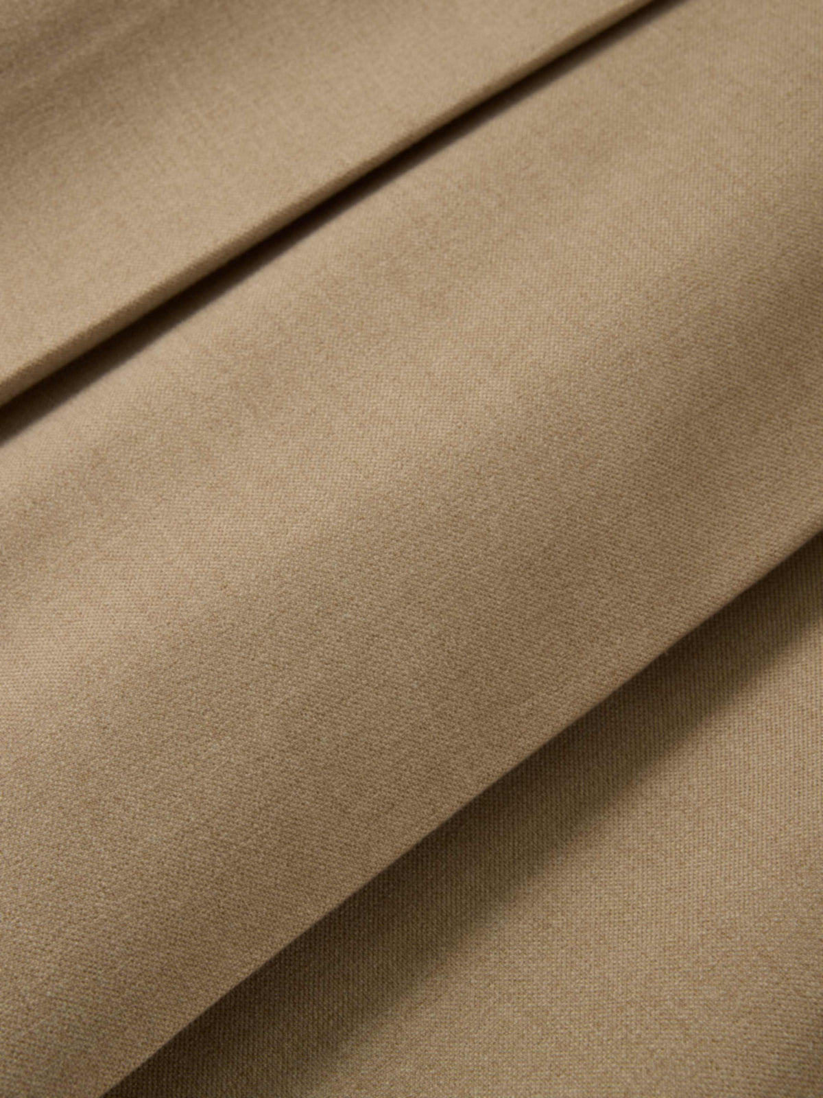 Stitch Down Pleated Basic Skirt - Camel