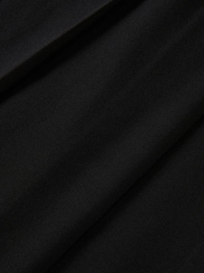 Stitch Down Pleated Basic Skirt - Black