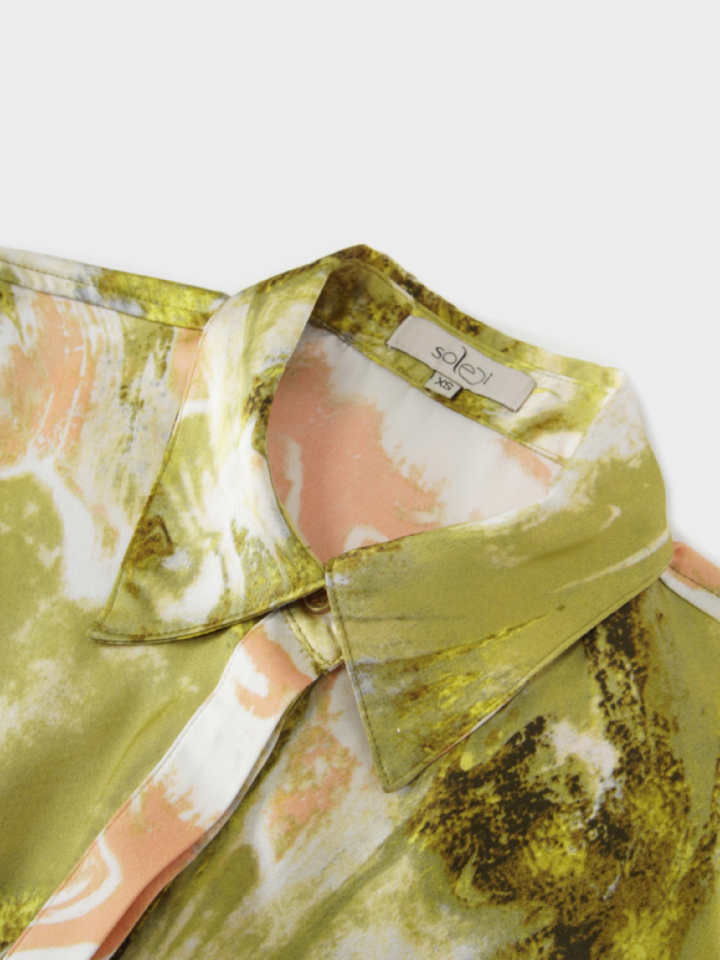 Side Gathered Dress-Multi