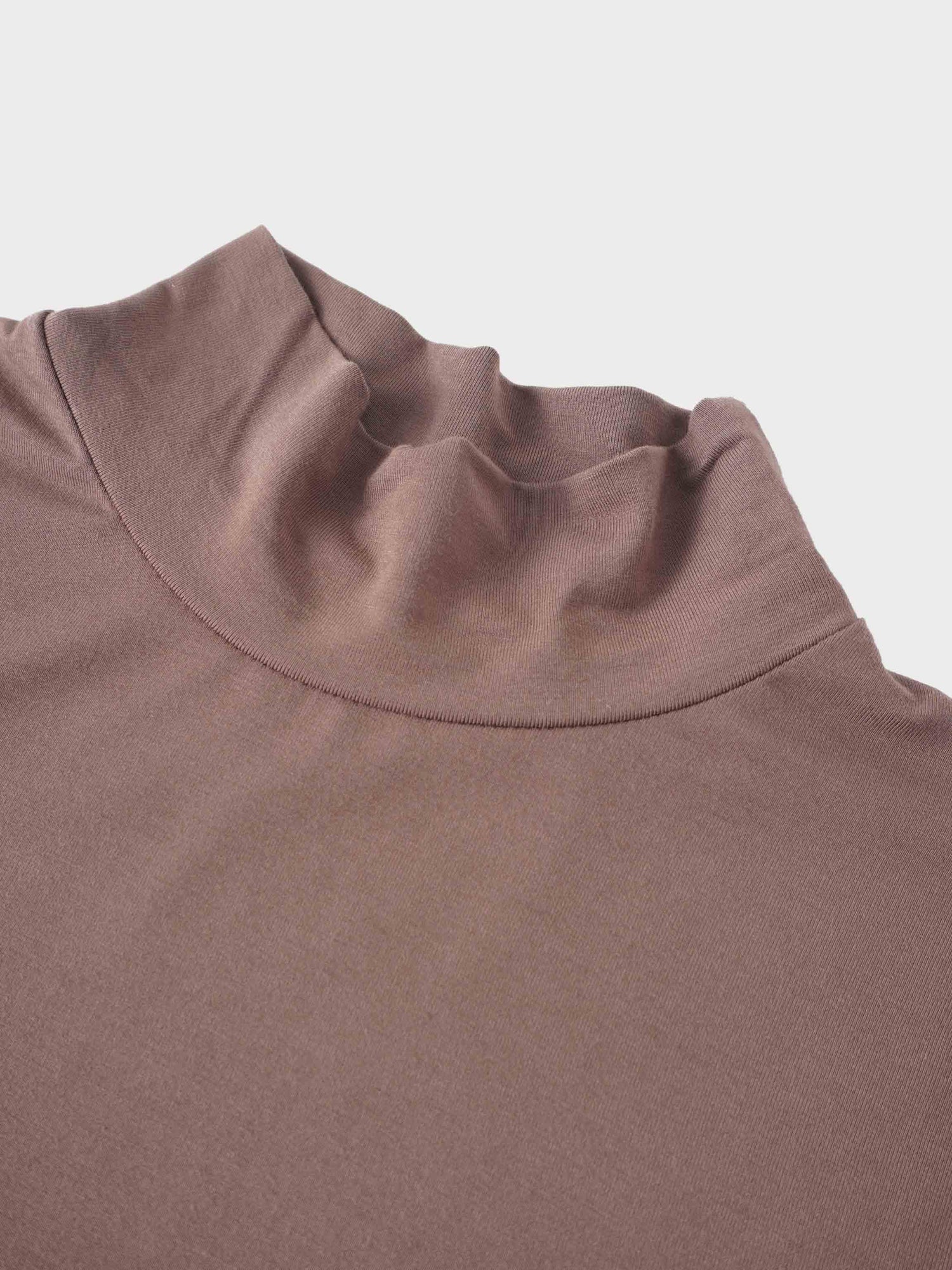 Modal Turtleneck Long Sleeve-Mocha Mousse